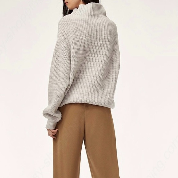 Aritzia Wilfred Montpellier 100% merino wool turtleneck sweater. 🩶 - Picture 3 of 8